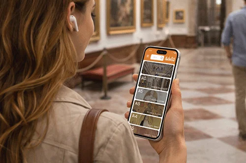 App Auditour audioguida Uffizi su iPhone